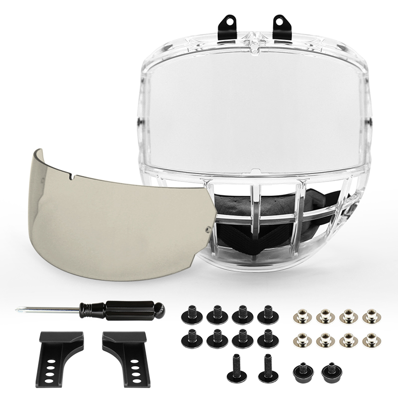 Внутреннее покрытие против запотевания, внешнее покрытие против царапин Сменный комплект хоккейной клетки Junior Ice XS